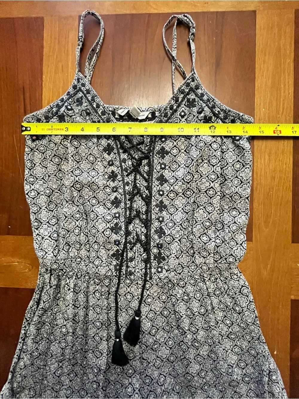 American Eagle Boho Black and White Romper Size Small - Picture 9 of 9